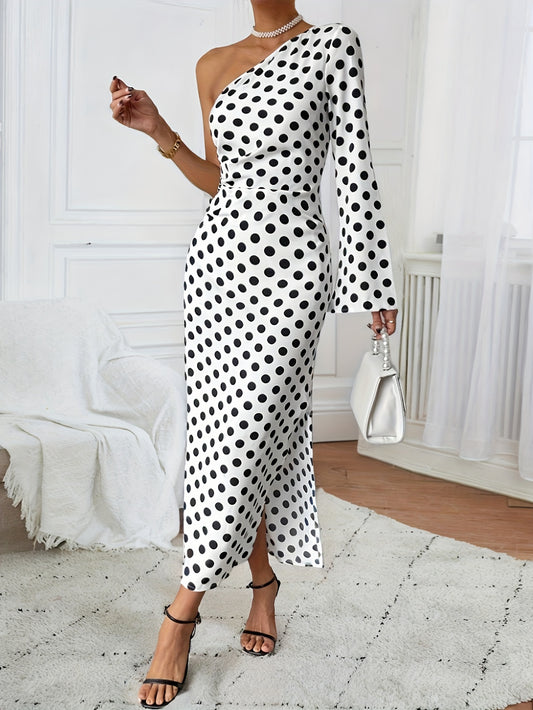 Wit Polka-Dot Jurk - Katharyn
