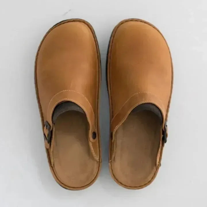 Claude | Orthopedische Antislip Lederen Pantoffels voor Heren