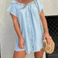 Stralende One-Shoulder Denim Mini-Jurk