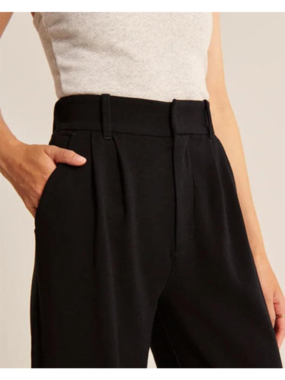 Zwarte Wijde Pijpen Broek - Eva