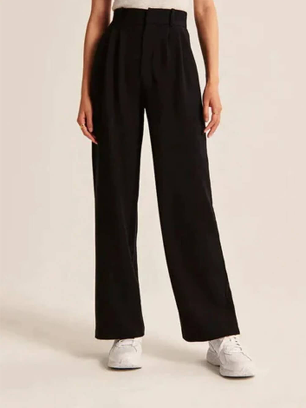 Zwarte Wijde Pijpen Broek - Eva