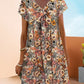 Hedy - Oranje Bloemen Jurk