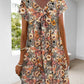 Hedy - Oranje Bloemen Jurk