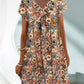 Hedy - Oranje Bloemen Jurk