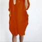 Clea - Comfortabele Oranje Jurk