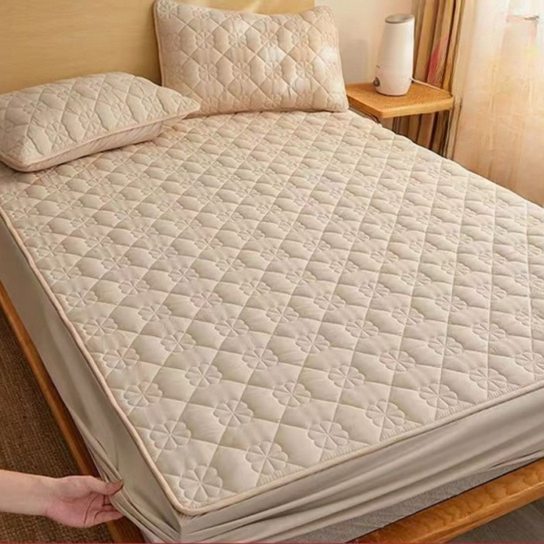 Flowe DreamSet: Luxe Elastische Matras & Ademend Dekbed Combo met 2 Kussenslopen