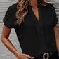 Kayleigh | blouse met korte mouwen en v-hals