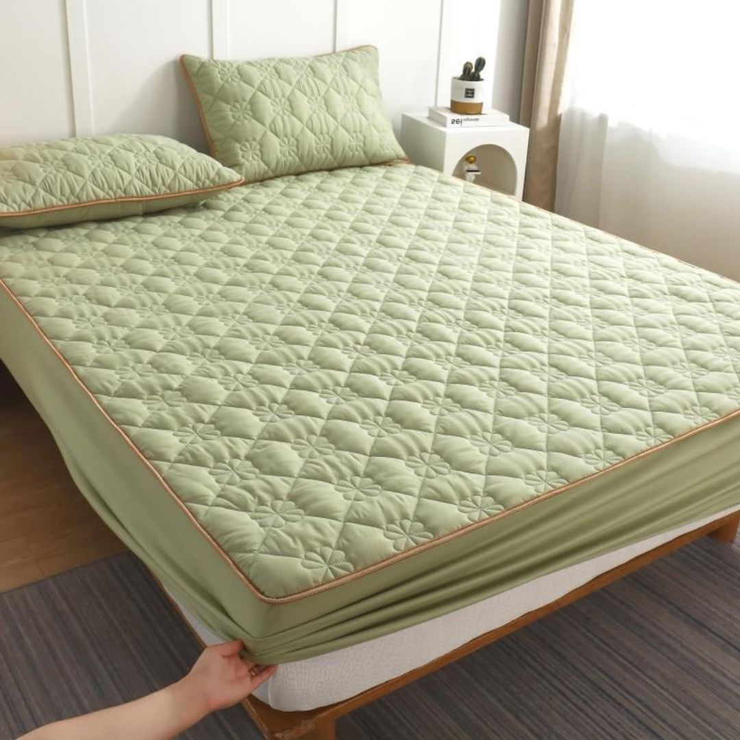Flowe DreamSet: Luxe Elastische Matras & Ademend Dekbed Combo met 2 Kussenslopen