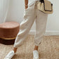 Linnen joggingbroek casual en elegant