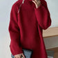 Karen Rode Elegantie: Hoge Nek Sweatshirt - Omarm Verfijning & Comfort