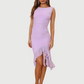 Odette - Midi-jurk Met Ruches
