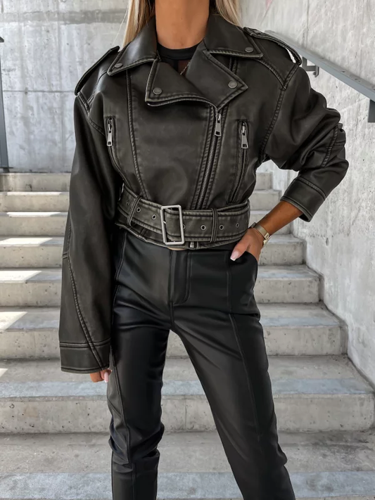 Karolien - Stijlvol Leren Jasje