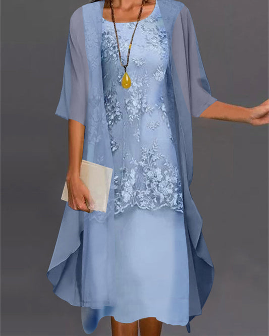 Hinke - Tweedelige Chiffon Jurk