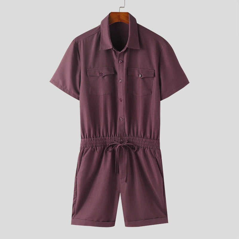 Groene Button-Down Romper Set - Liv