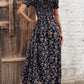 Zwarte Bloemen Off-Shoulder Jurk - Noa