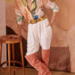Beige Bladeren Tweedelige Set - Mila