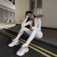 Strakke Zip Jumpsuit: Dikke Stof & Stretch