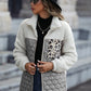 Chique Fluweel Dierenprint Jas: Moeiteloze Elegantie met een Moderne Twist