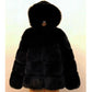Chique Saffier & Meer: Luxe Dames Faux Bontjas - Perfect voor Herfstfeesten