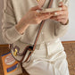 Beige Canvas Zadeltas - Michiko