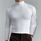 Veelzijdige Hoge-Hals Slim Fit T-Shirt - Polyester, Meerdere Kleuren