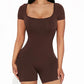 Hollye - Stijlvolle Koffiebruine Bodycon Jumpsuit