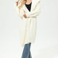 Elegante Witte Gebreide Jas met Stijlvolle Revers - Perfect voor Elke Gelegenheid