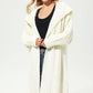 Elegante Witte Gebreide Jas met Stijlvolle Revers - Perfect voor Elke Gelegenheid