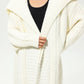 Elegante Witte Gebreide Jas met Stijlvolle Revers - Perfect voor Elke Gelegenheid