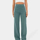 Nora - Zwarte Casual Wijde Broek