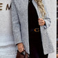 Chique Elegantie: Dames Textuur Open-Front Blazer voor Professionele Uitstraling