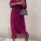 Fiona - chiffon midi-jurk met v-hals