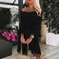 Zwarte off-shoulder jurk - Dorota