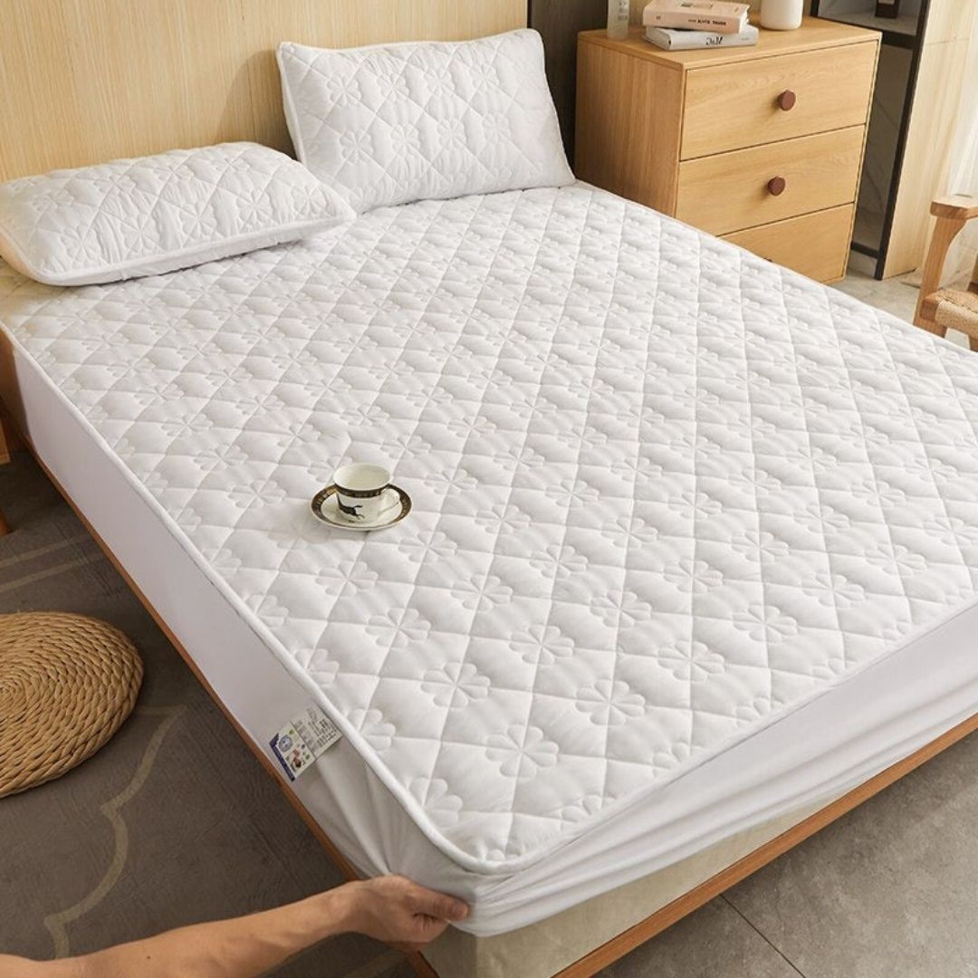Flowe DreamSet: Luxe Elastische Matras & Ademend Dekbed Combo met 2 Kussenslopen