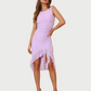 Odette - Midi-jurk Met Ruches