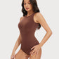 Nina - Beige Ronde Hals Bodysuit