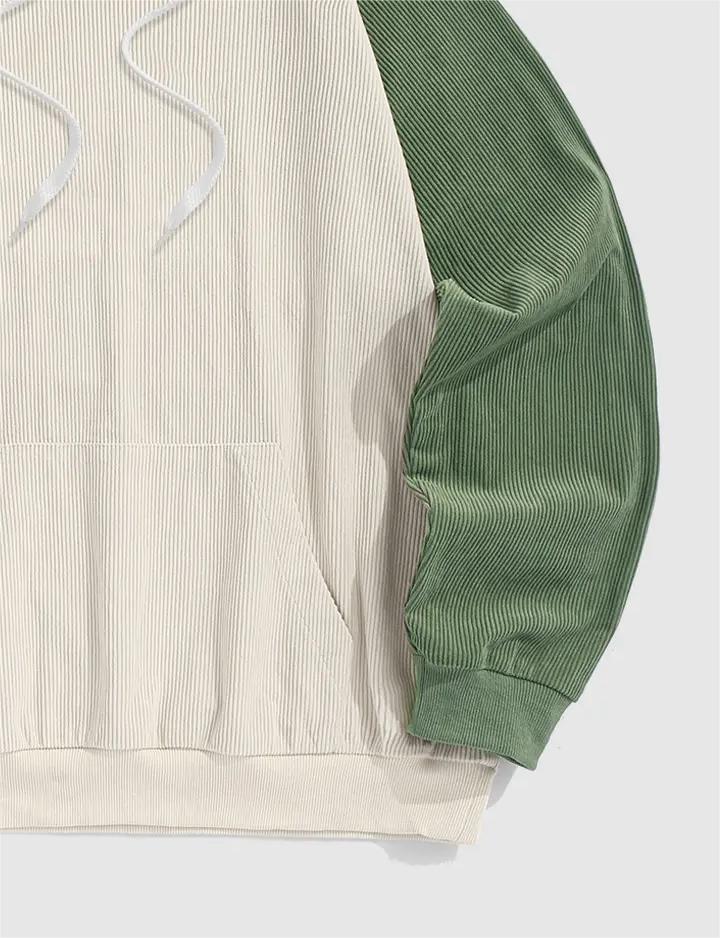 Heren Casual Bicolor Colorblock Hoodie