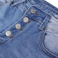 Zoey - Lichtblauwe Denim Broek met Hoge Taille voor een Verleidelijke Look