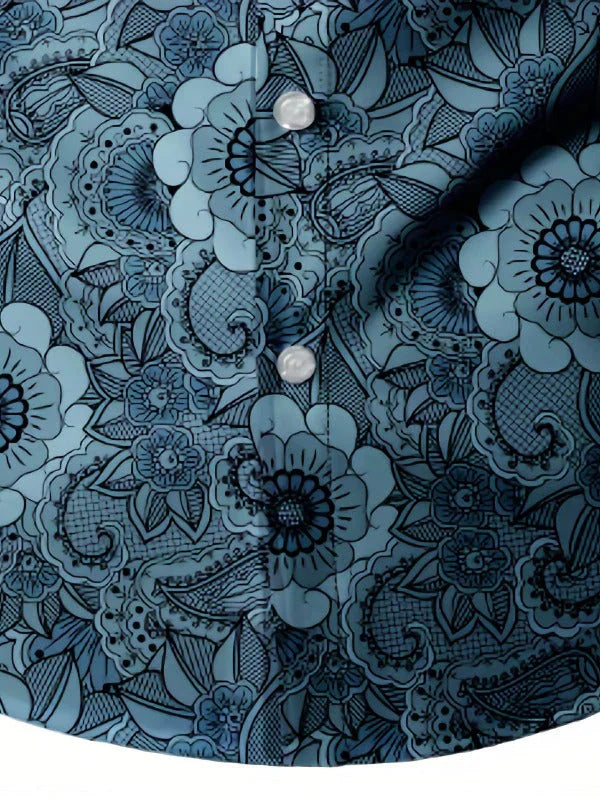 Blauwe tinten blouse