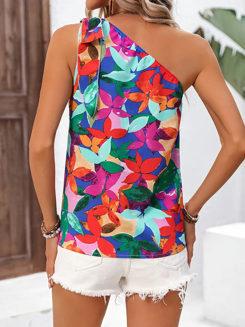 Uvelia - Tanktop Met Bloemenprint