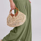 Lotte's Legergroene Linnen Set met Oversized Shirt en Palazzobroek