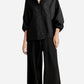 Lotte's Legergroene Linnen Set met Oversized Shirt en Palazzobroek