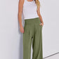 Lotte's Legergroene Linnen Set met Oversized Shirt en Palazzobroek
