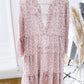 Vivian - Roze Luipaardprint V-hals Jurk