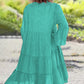 Boho-Chic Geometrische 3/4 Mouw Jurk