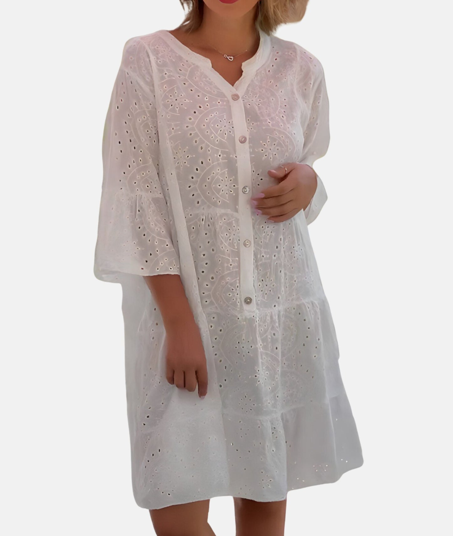 Noa - Charmante Eyelet Jurk