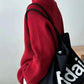 Karen Rode Elegantie: Hoge Nek Sweatshirt - Omarm Verfijning & Comfort