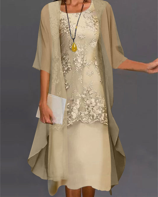 Hinke - Tweedelige Chiffon Jurk