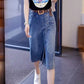 Chique LightDenim Halve Rok