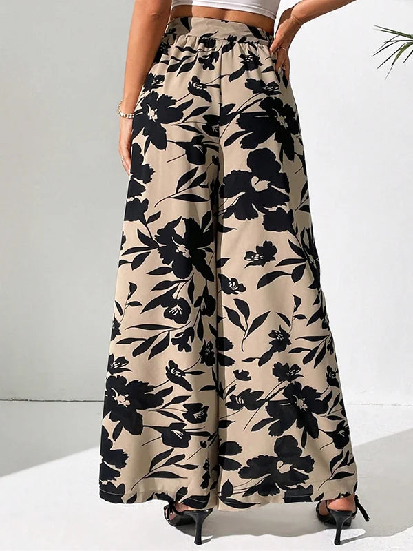 Kischa - Bloemenprint Wijde Broek